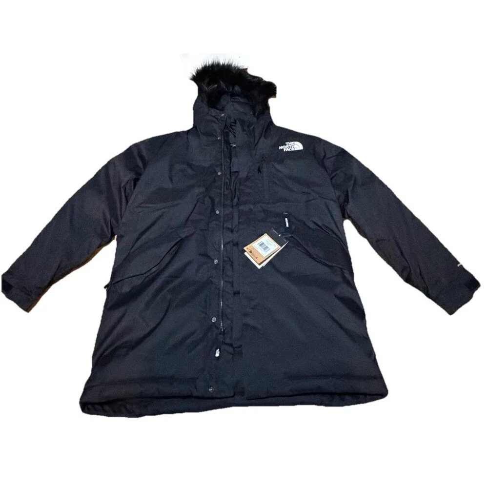 The North Face Bedford Black Down Parka Winter Hooded Jacket Coat Mens XL NEW